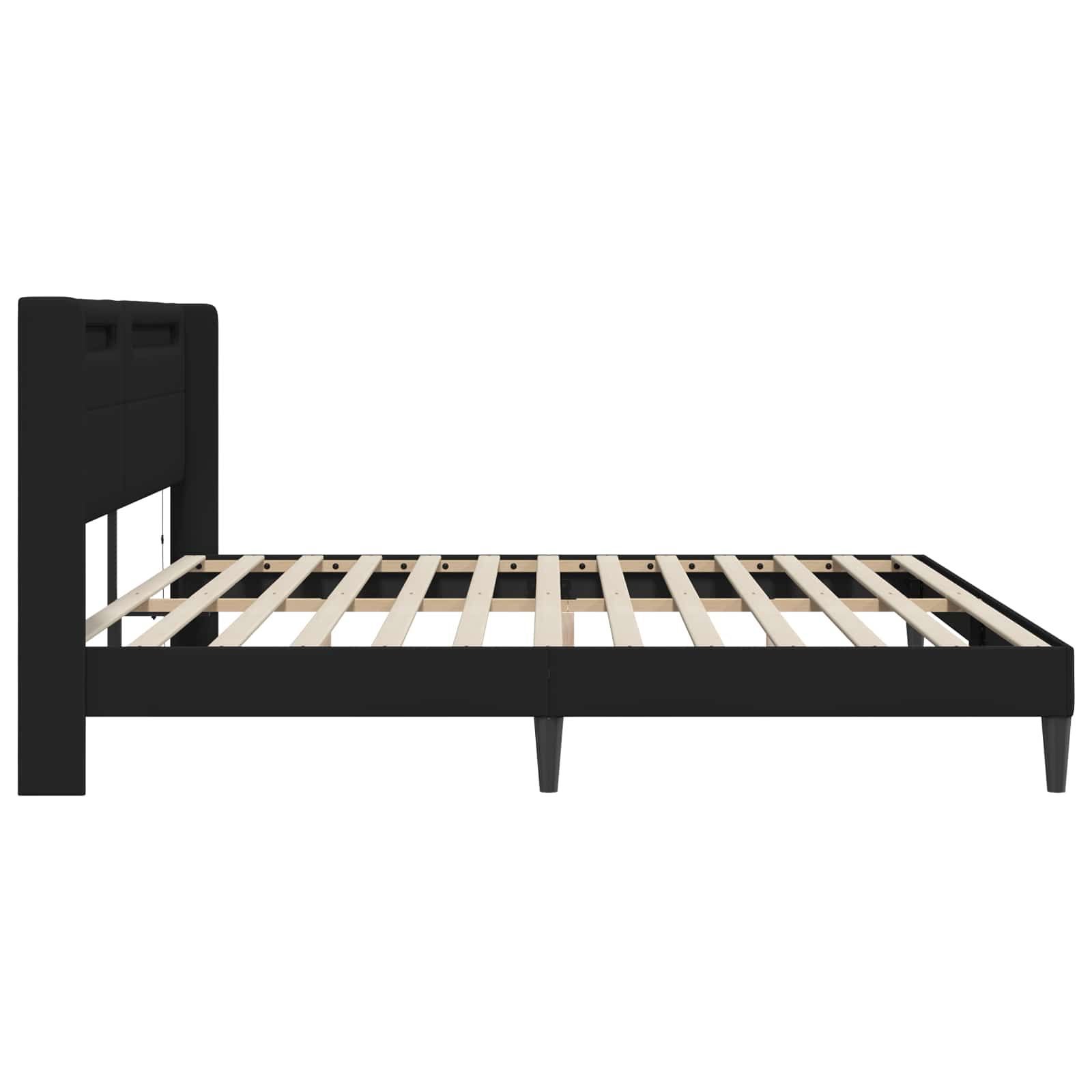 Krevetna konstrukcija Crna 200 x200 cm Umjetna koža