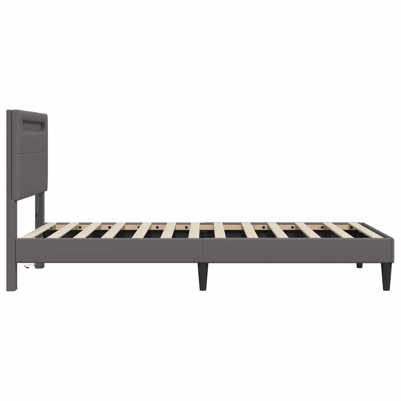 Krevetna konstrukcija Siva 100 x 200 cm Umjetna koža