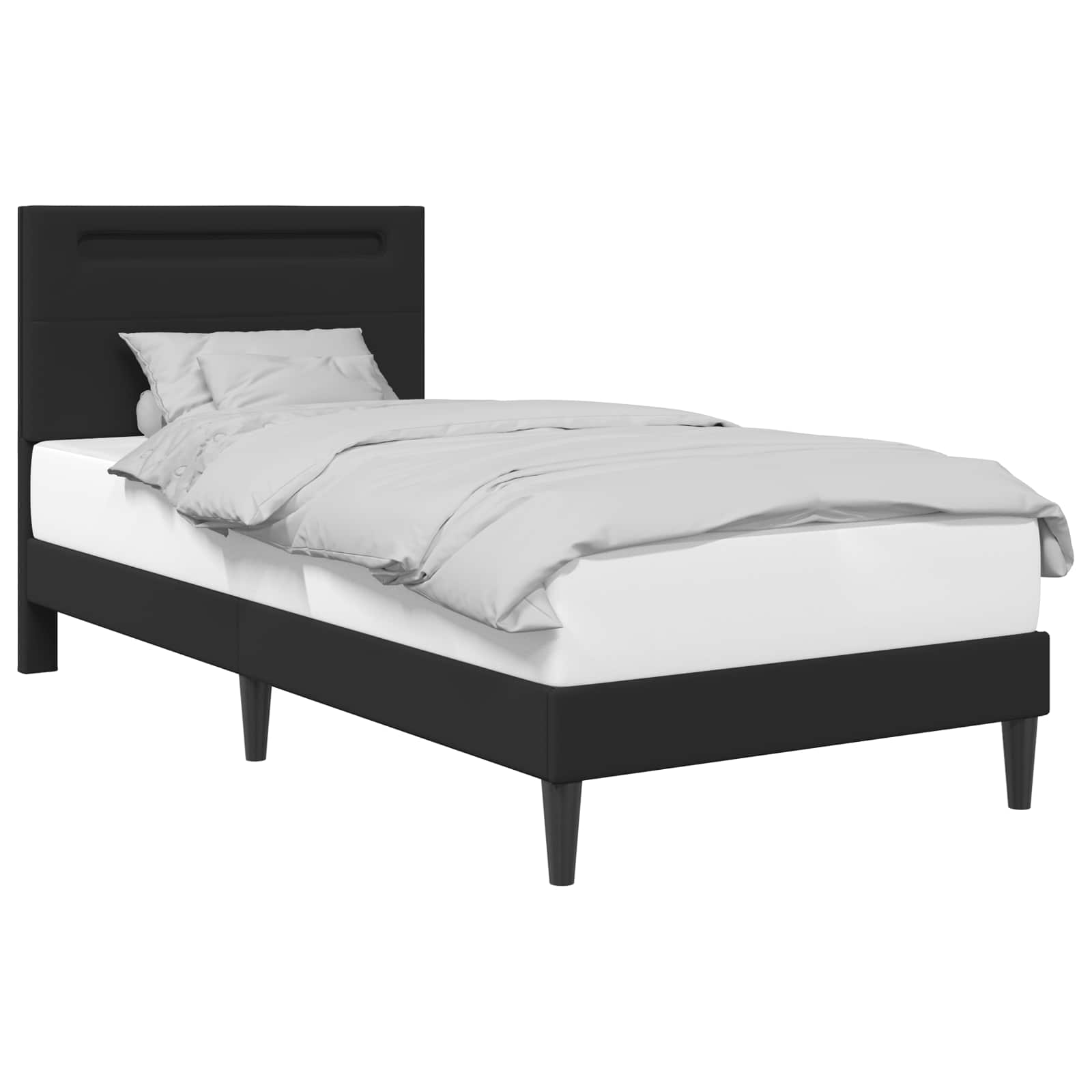 Krevetna konstrukcija Crna 100 x 200 cm Umjetna koža
