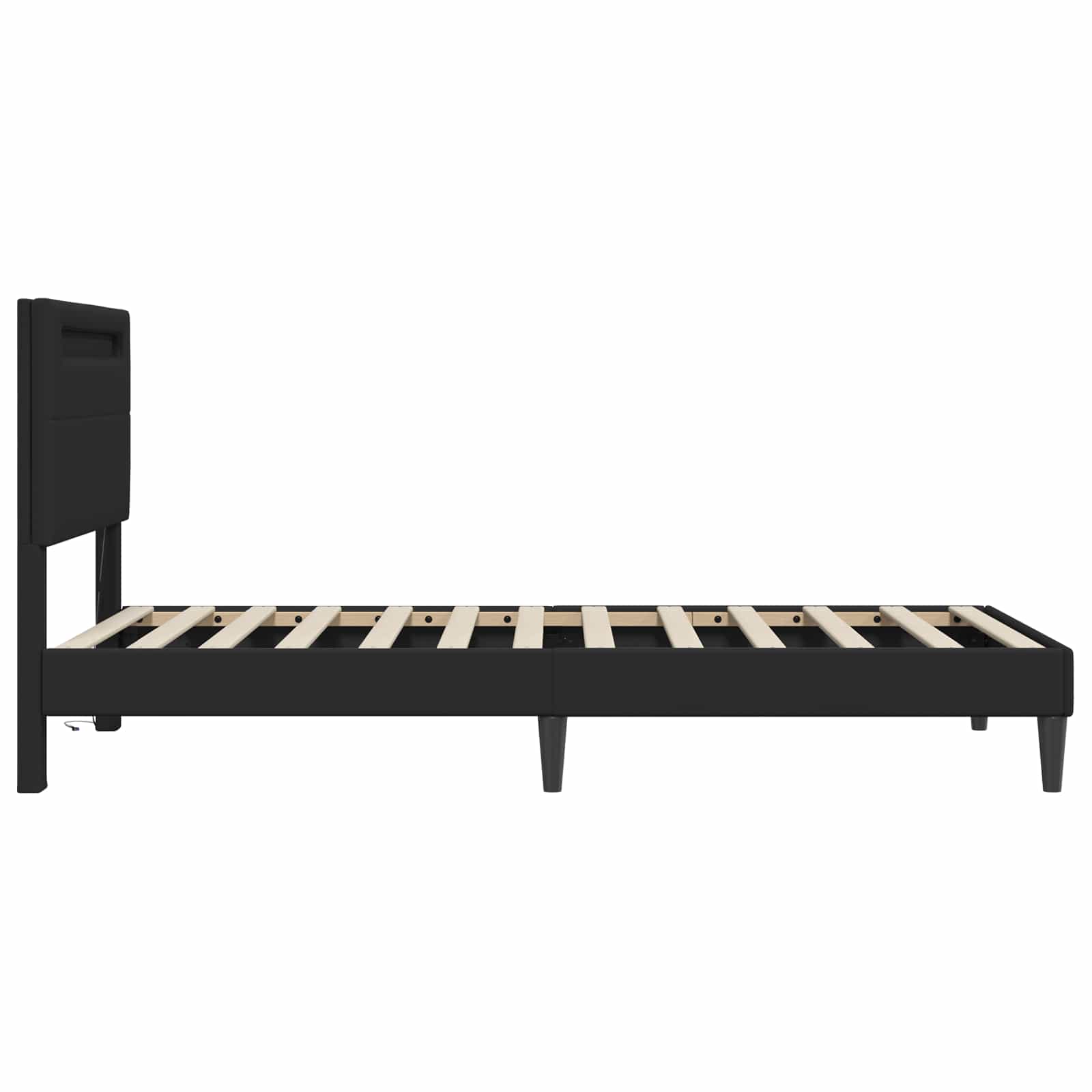 Krevetna konstrukcija Crna 100 x 200 cm Umjetna koža