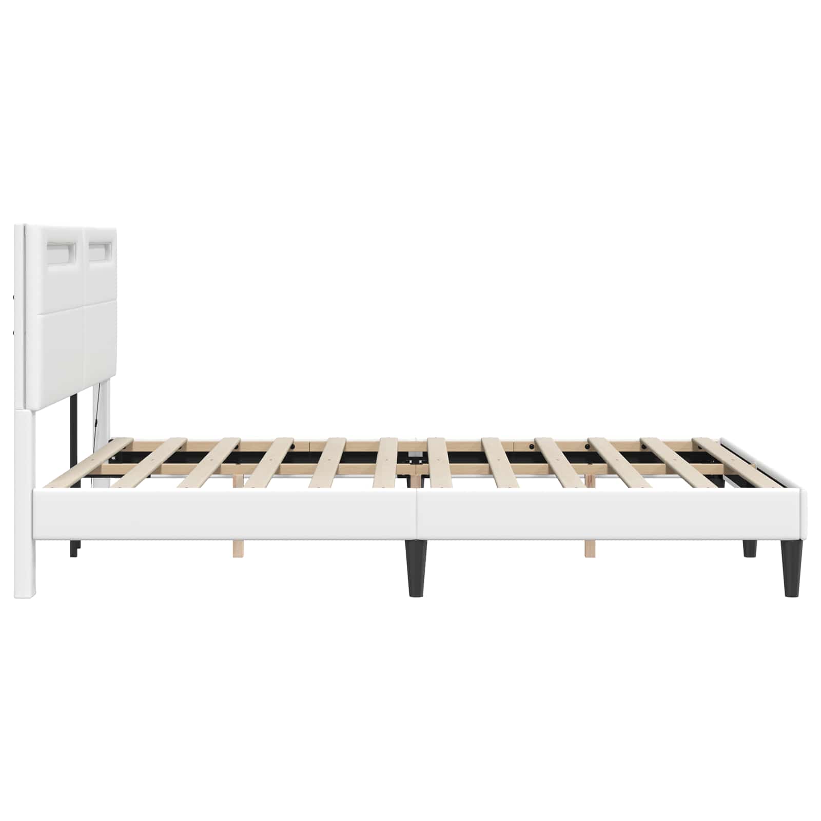 Krevetna konstrukcija Bijela 140 x 190 cm Umjetna koža