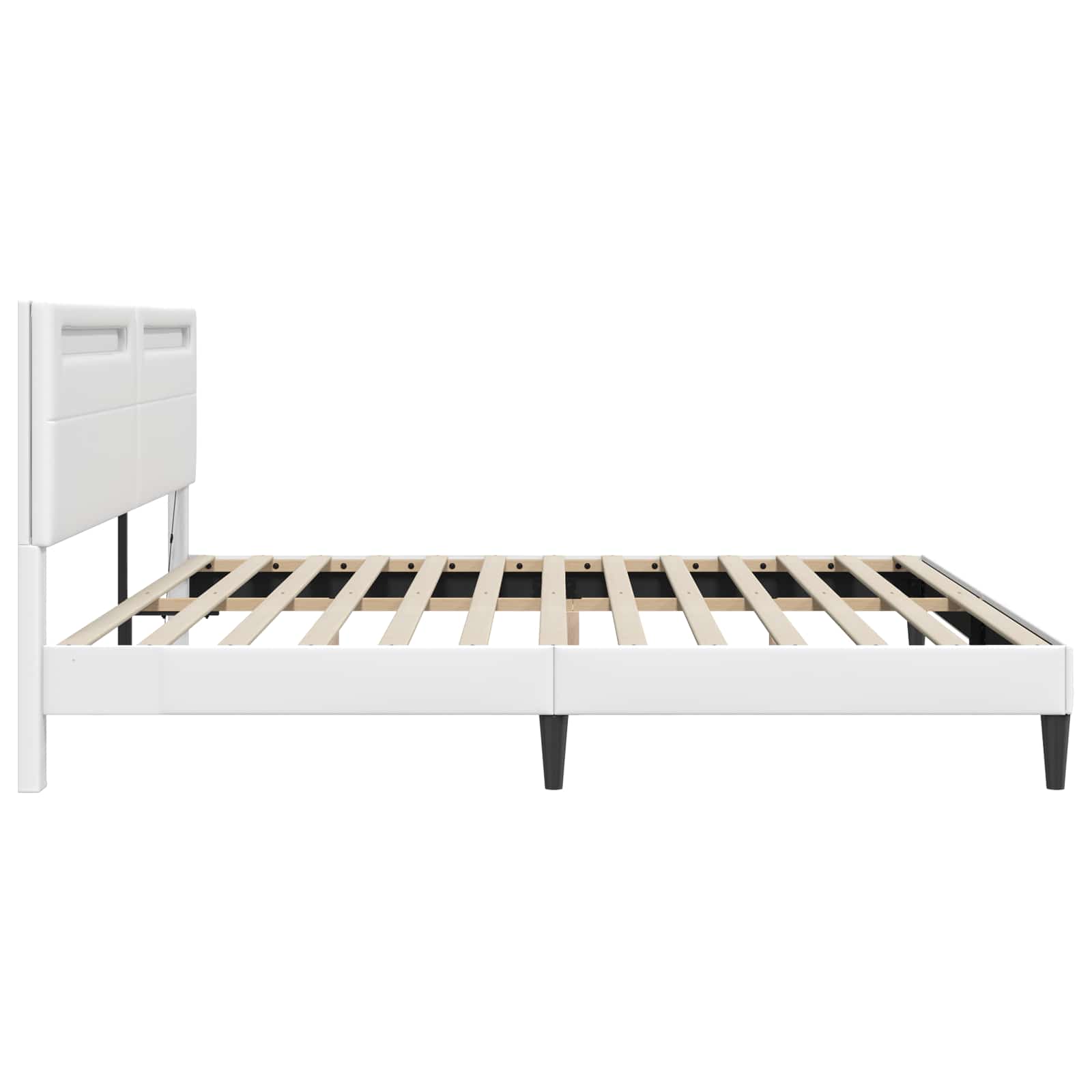 Krevetna konstrukcija Bijela 180 x 200 cm Umjetna koža
