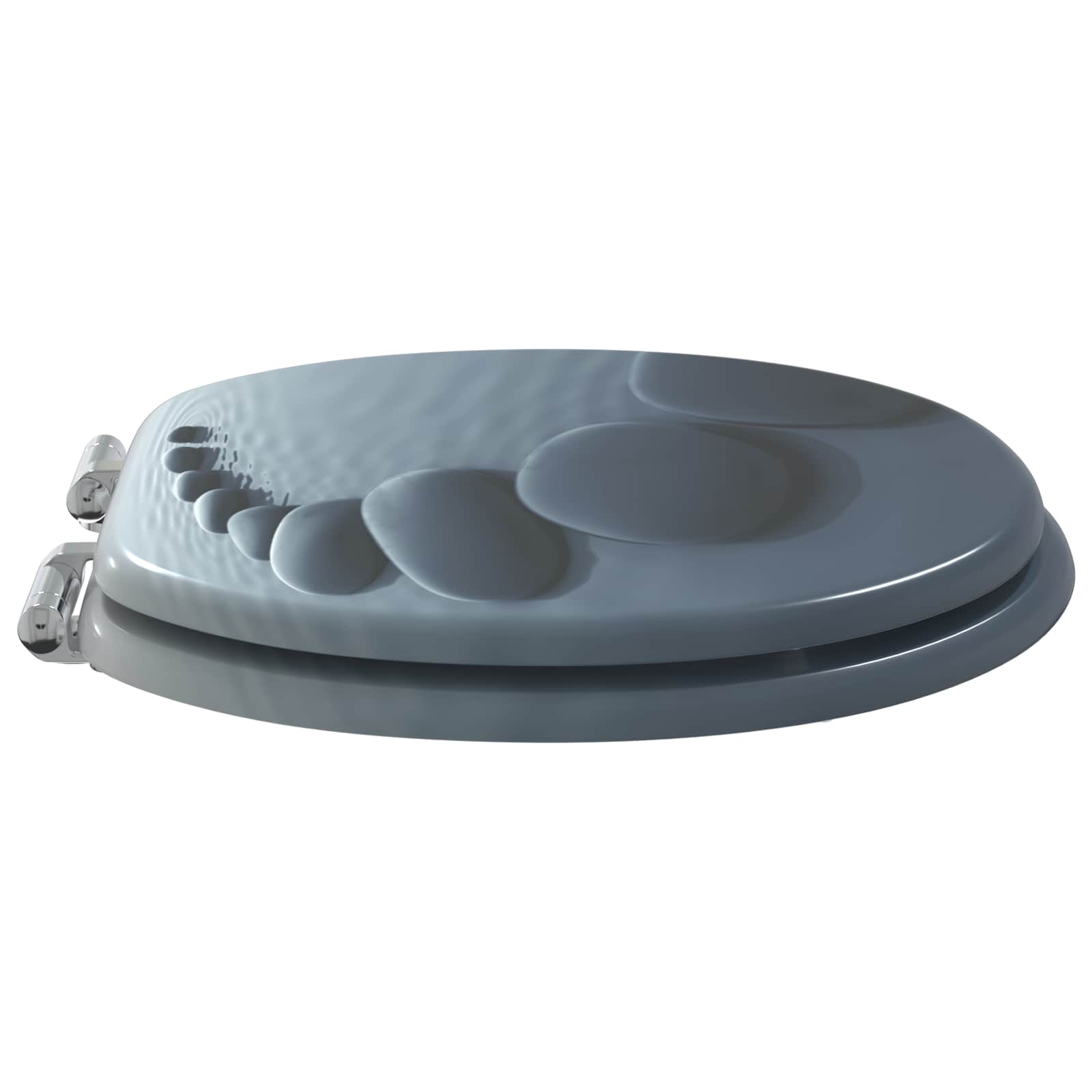 Toaletna sjedala s mekim zatvaranjem 2 pcs Sivi 44 x 38 cm