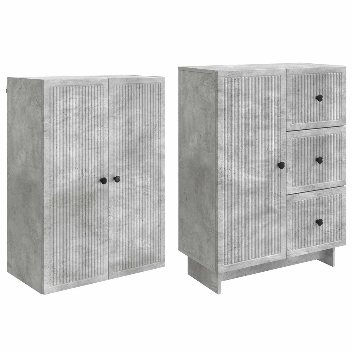 Set ormara 2 kom. Konstruirano drvo Siva 66 x 34,5 x 90 cm
