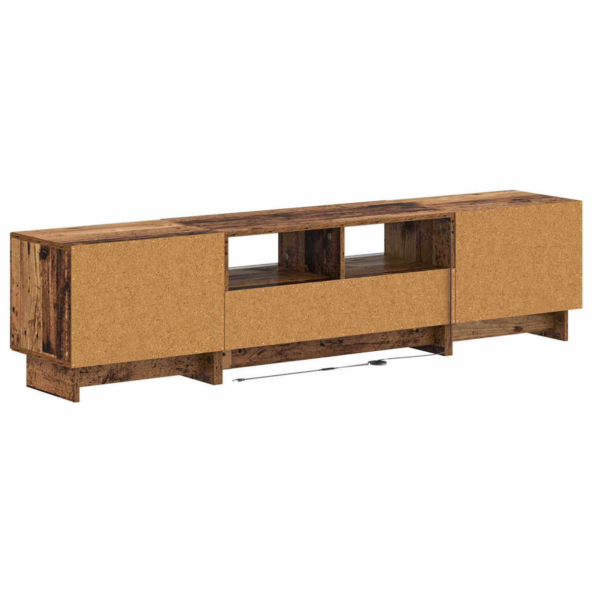 3-dijelni LED TV kabinet EDE Staro drvo Konstruirano drvo