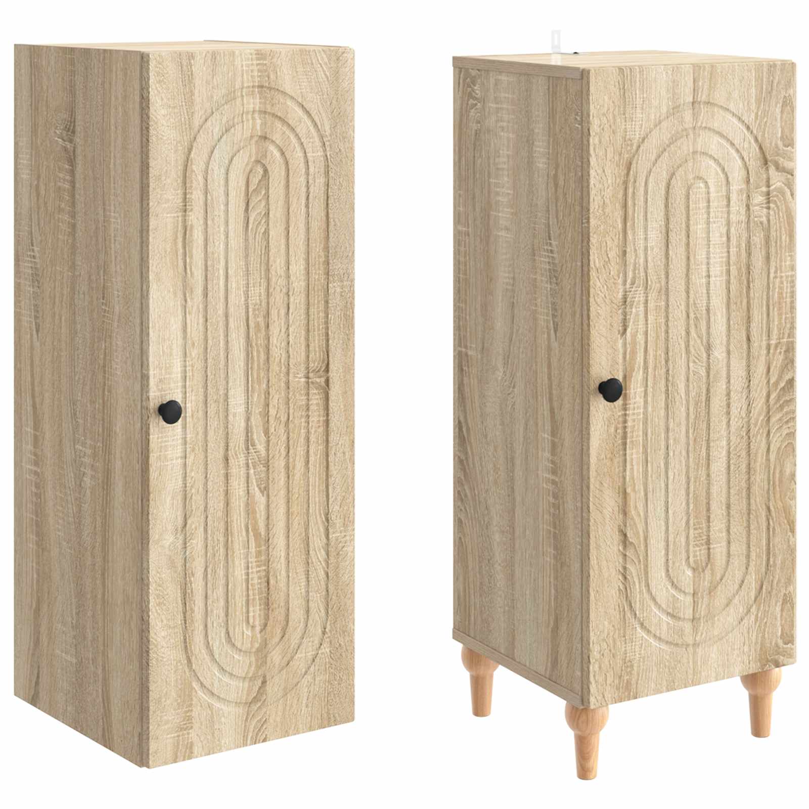 Set ormara 2 pcs Hrast sonoma Konstruirano drvo