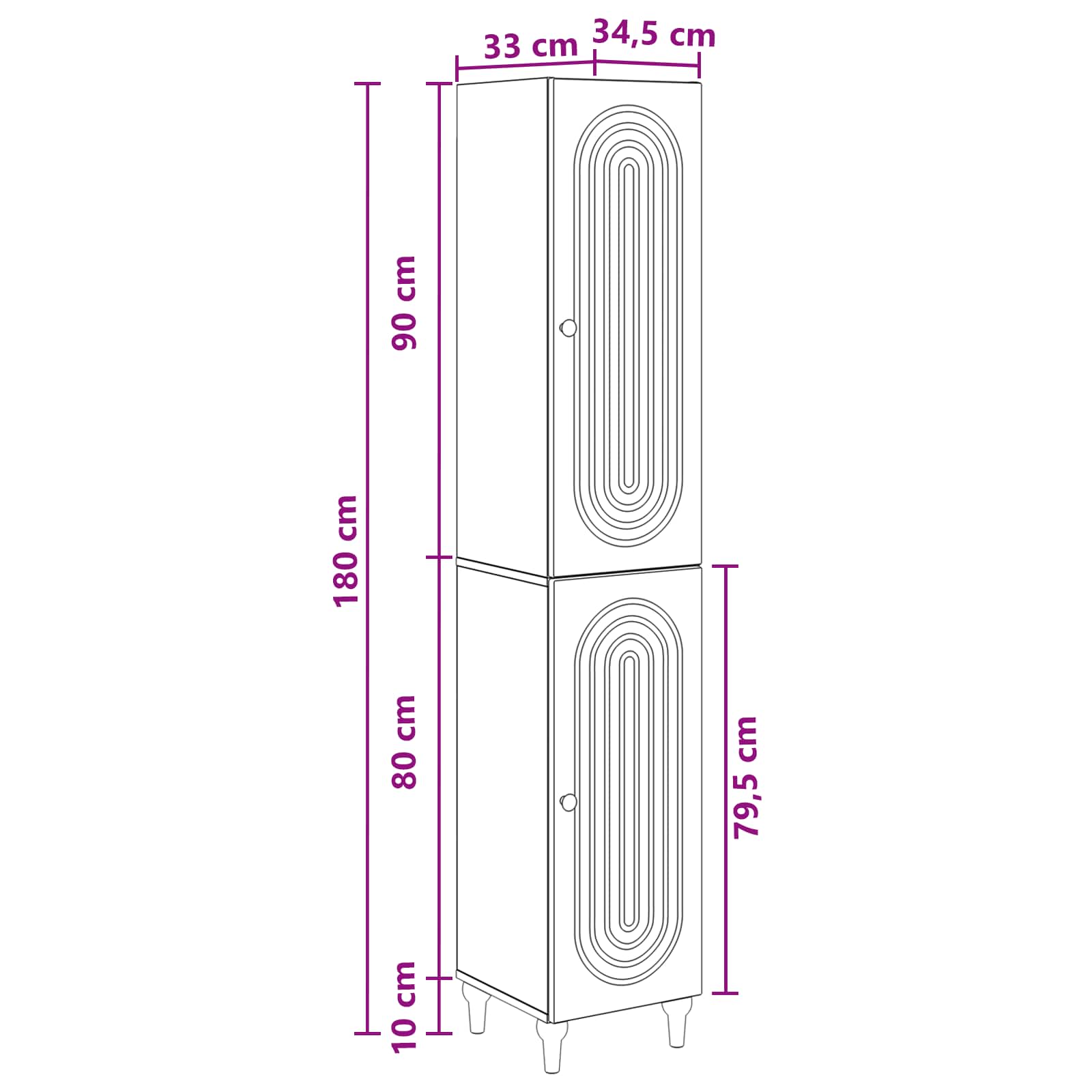 Set ormara 2 pcs Bijela visokog sjaja Konstruirano drvo