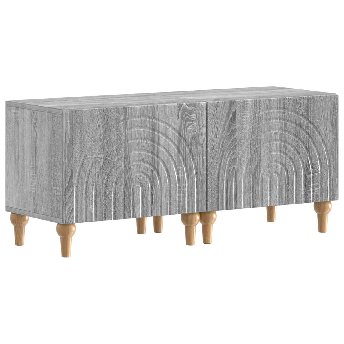 3-dijelni LED TV kabinet Siva Sonoma Konstruirano drvo