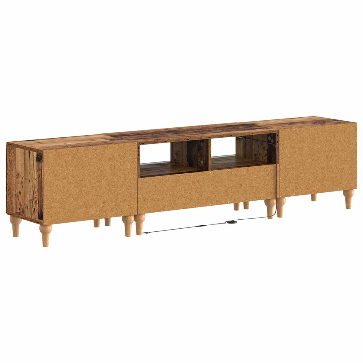 3-dijelni LED TV kabinet Staro drvo Konstruirano drvo