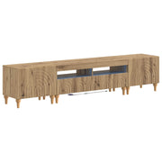 3-dijelni LED TV kabinet Hrast artisan Konstruirano drvo