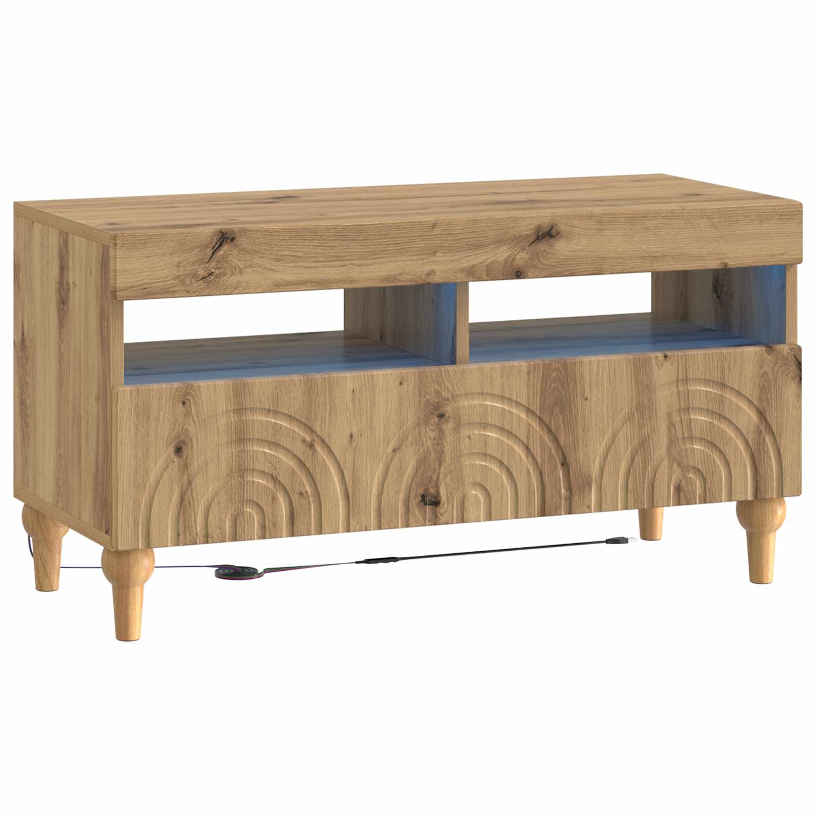 3-dijelni LED TV kabinet Hrast artisan Konstruirano drvo