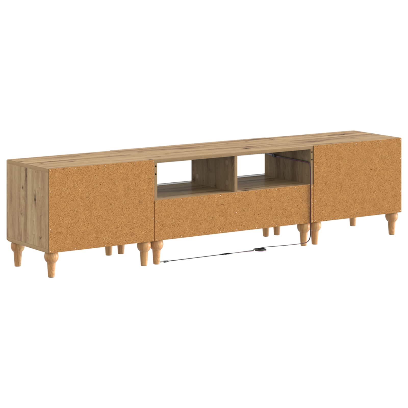 3-dijelni LED TV kabinet Hrast artisan Konstruirano drvo