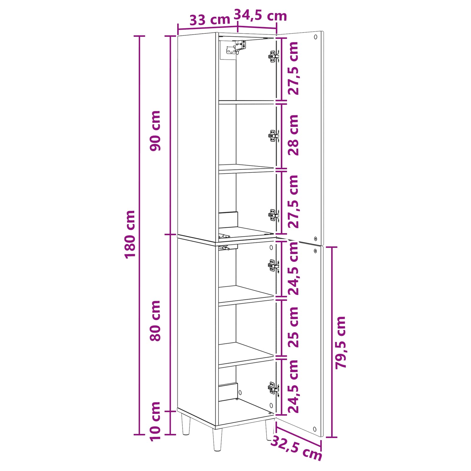 Set ormara 2 pcs Staro drvo 33 x 34,5 x 90 cm Konstruirano drvo
