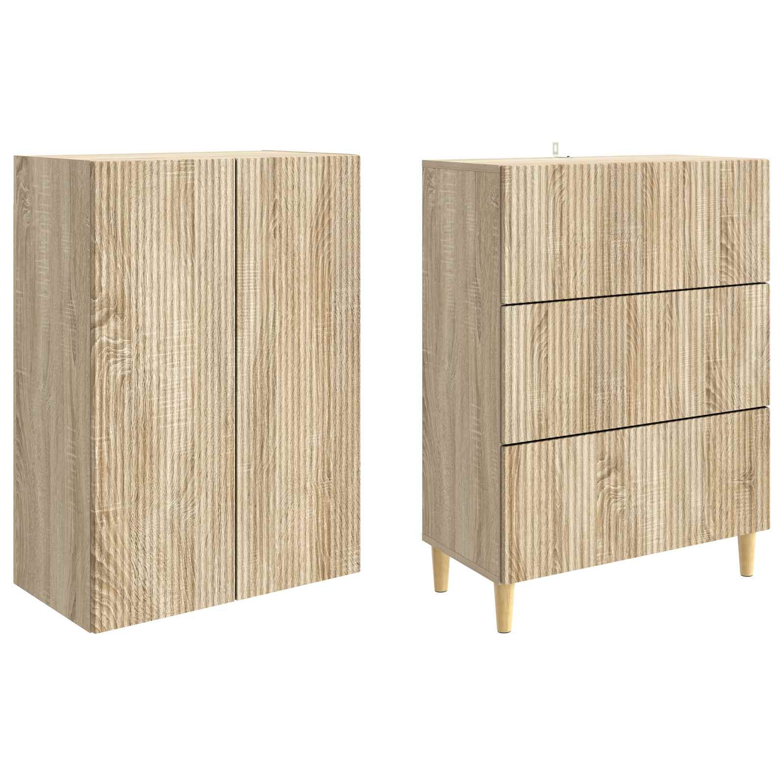 Set ormara 2 pcs Hrast sonoma 66 x 34,5 x 90 cm