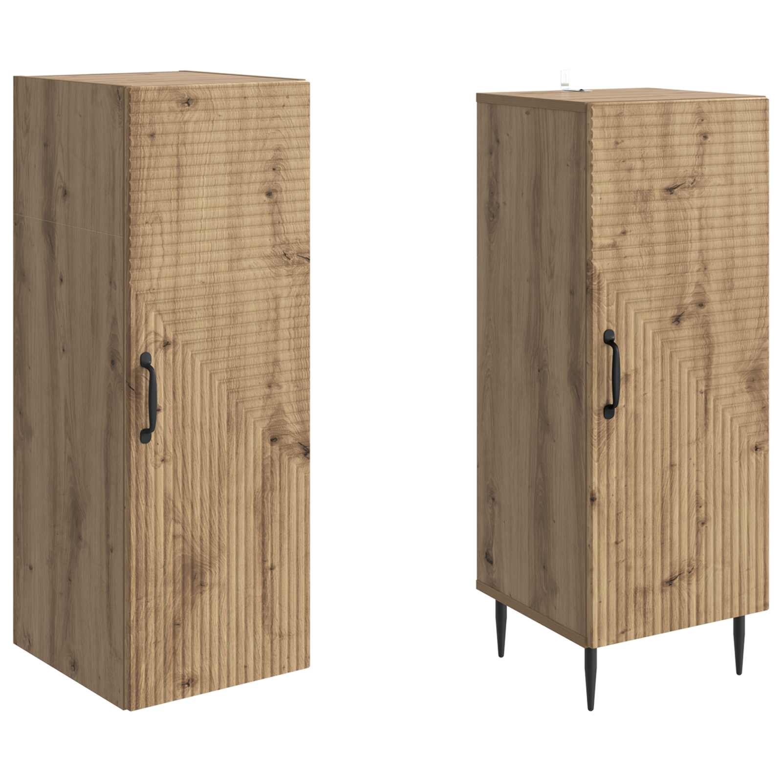Set ormara 2 pcs Hrast artisan 33 x 34,5 x 89,5 cm