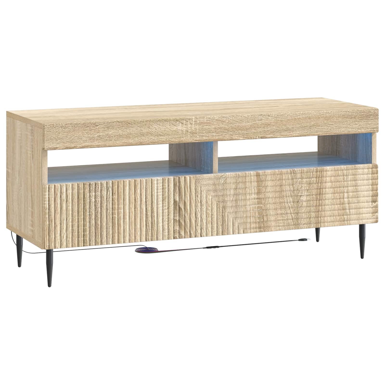 3-dijelni LED TV kabinet Hrast sonoma Konstruirano drvo