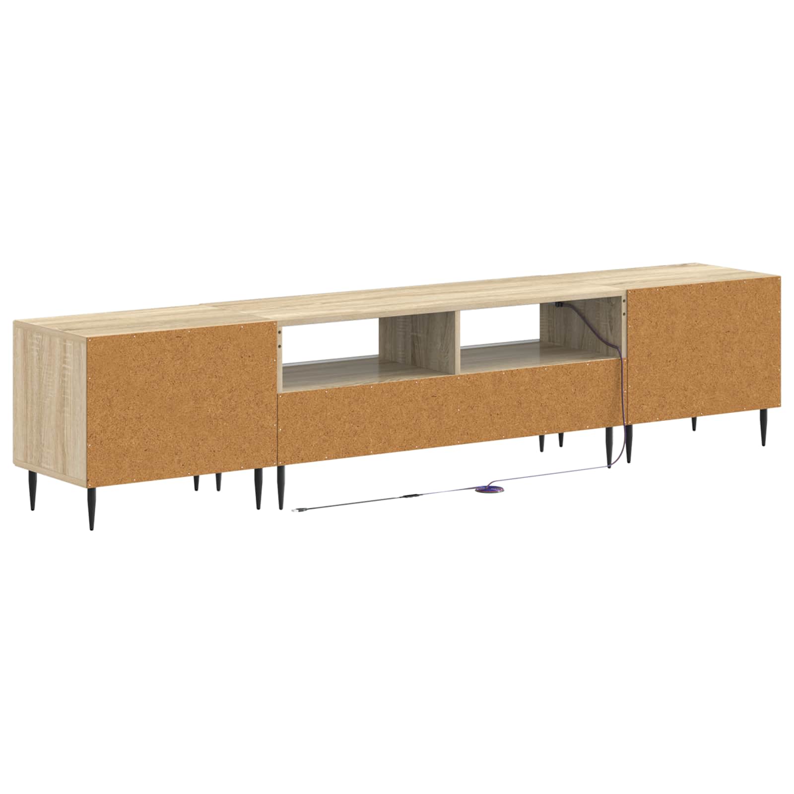 3-dijelni LED TV kabinet Hrast sonoma Konstruirano drvo