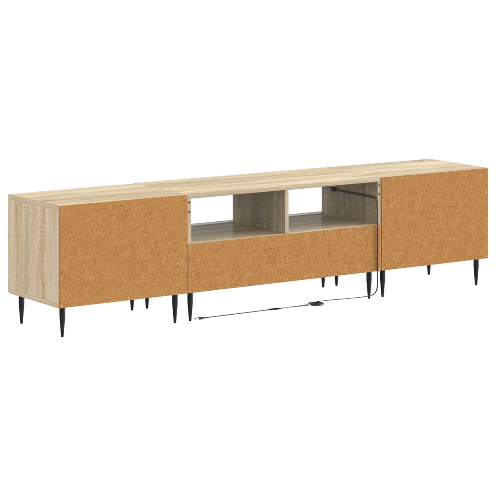 3-dijelni LED TV kabinet Hrast sonoma Konstruirano drvo