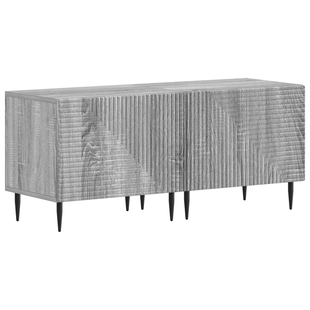 3-dijelni LED TV kabinet Siva Sonoma Konstruirano drvo