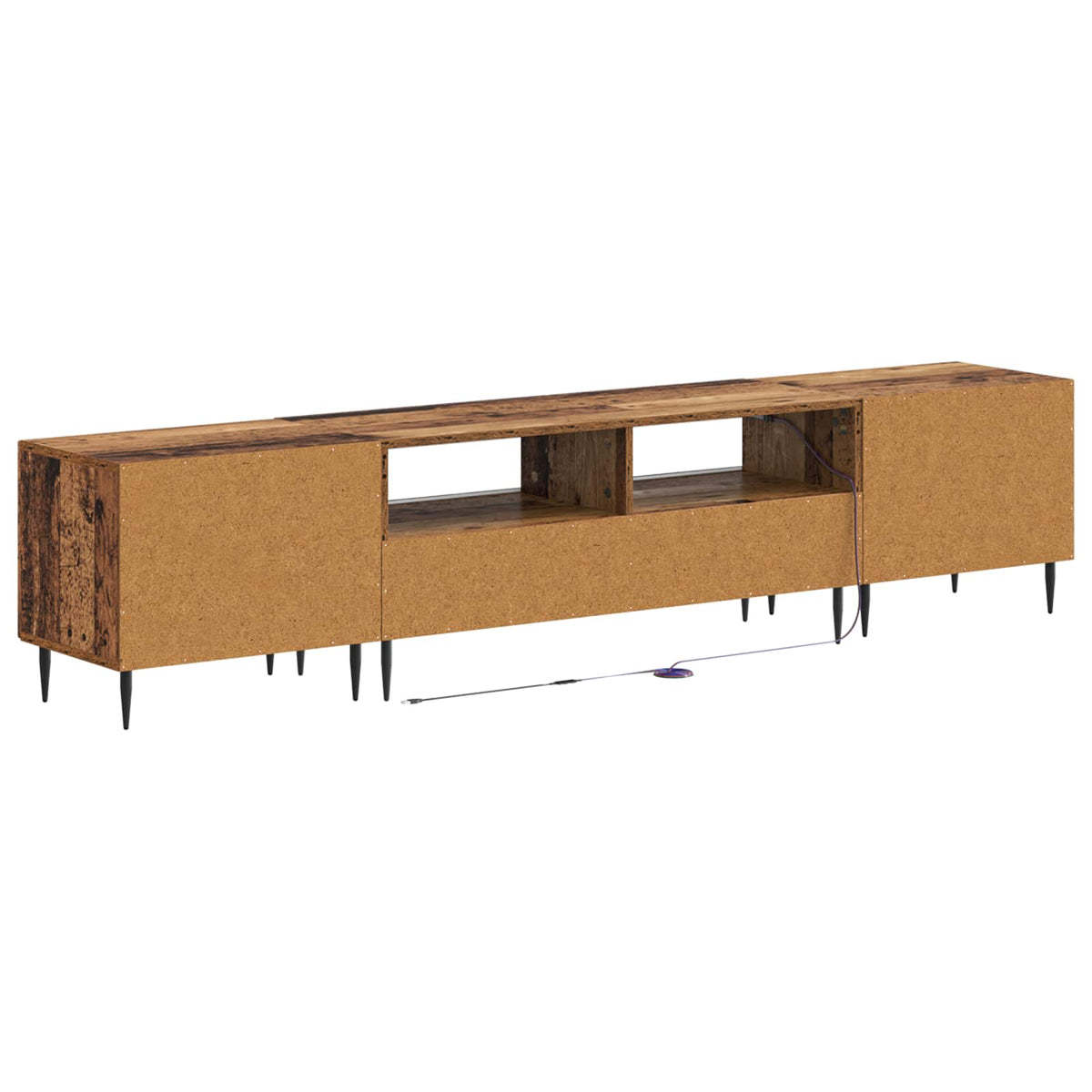 3-dijelni LED TV kabinet Staro drvo Konstruirano drvo