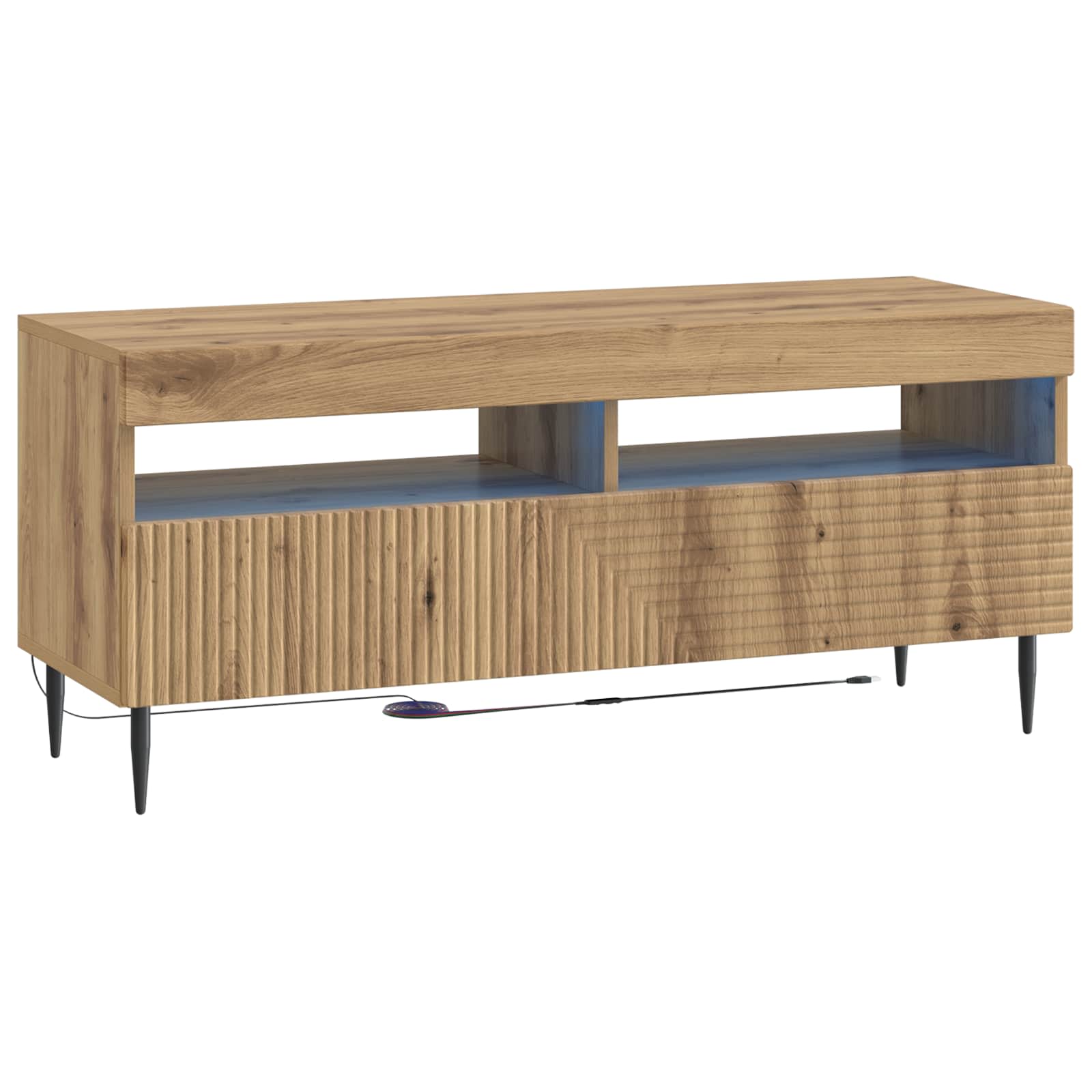 3-dijelni LED TV kabinet Hrast artisan Konstruirano drvo