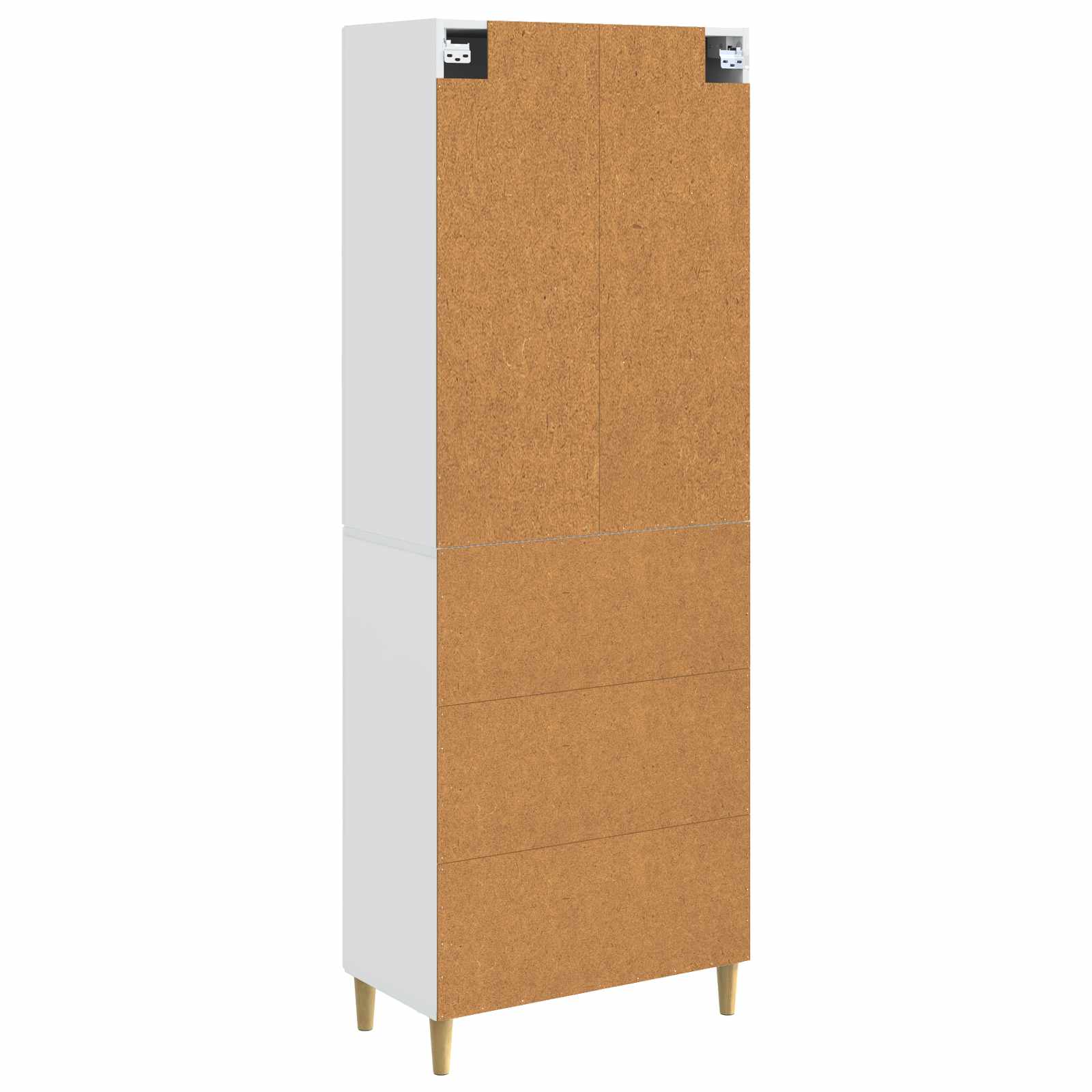 Set ormara 2 pcs Bijela visokog sjaja Konstruirano drvo
