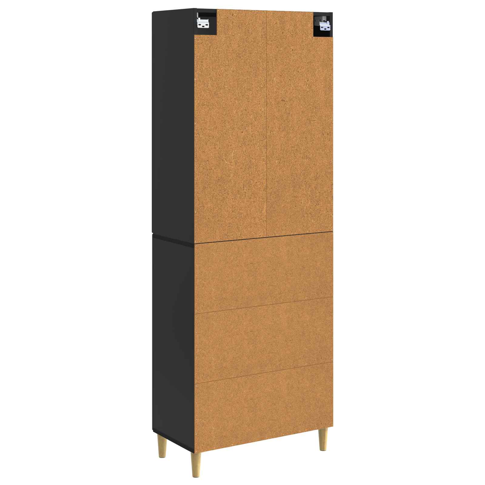 Set ormara 2 pcs Crna 66 x 34,5 x 90 cm Konstruirano drvo