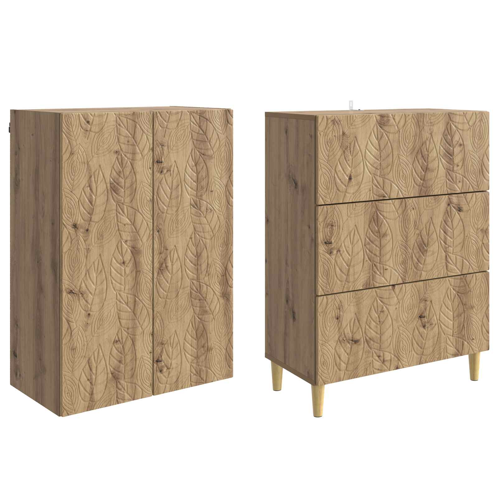 Set ormara 2 kom. 66 x 34,5 x 90 cm Konstruirano drvo