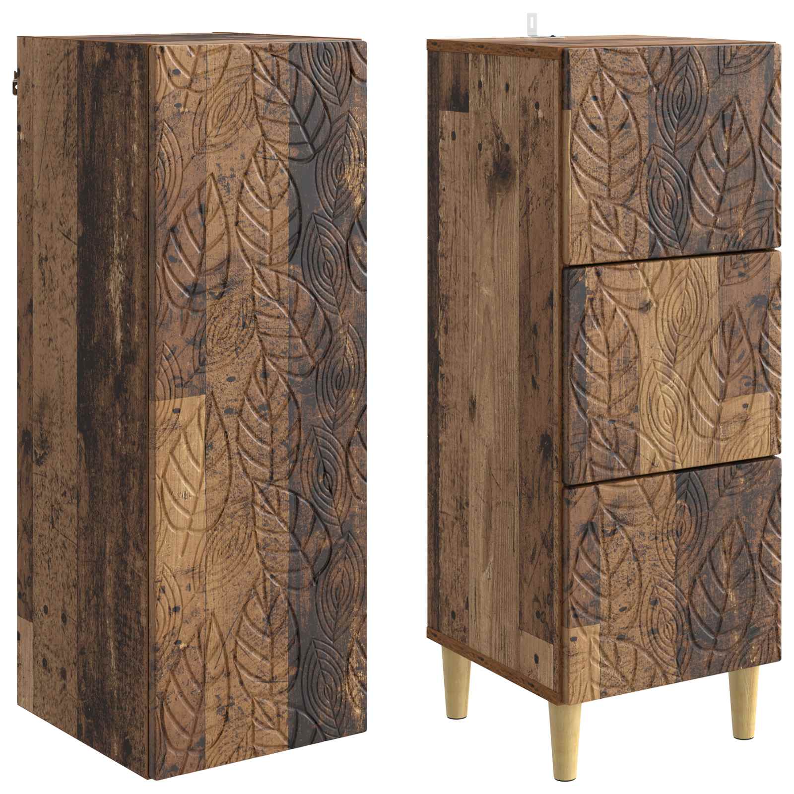 Set ormara 2 pcs Staro drvo 33 x 34,5 x 90 cm Konstruirano drvo