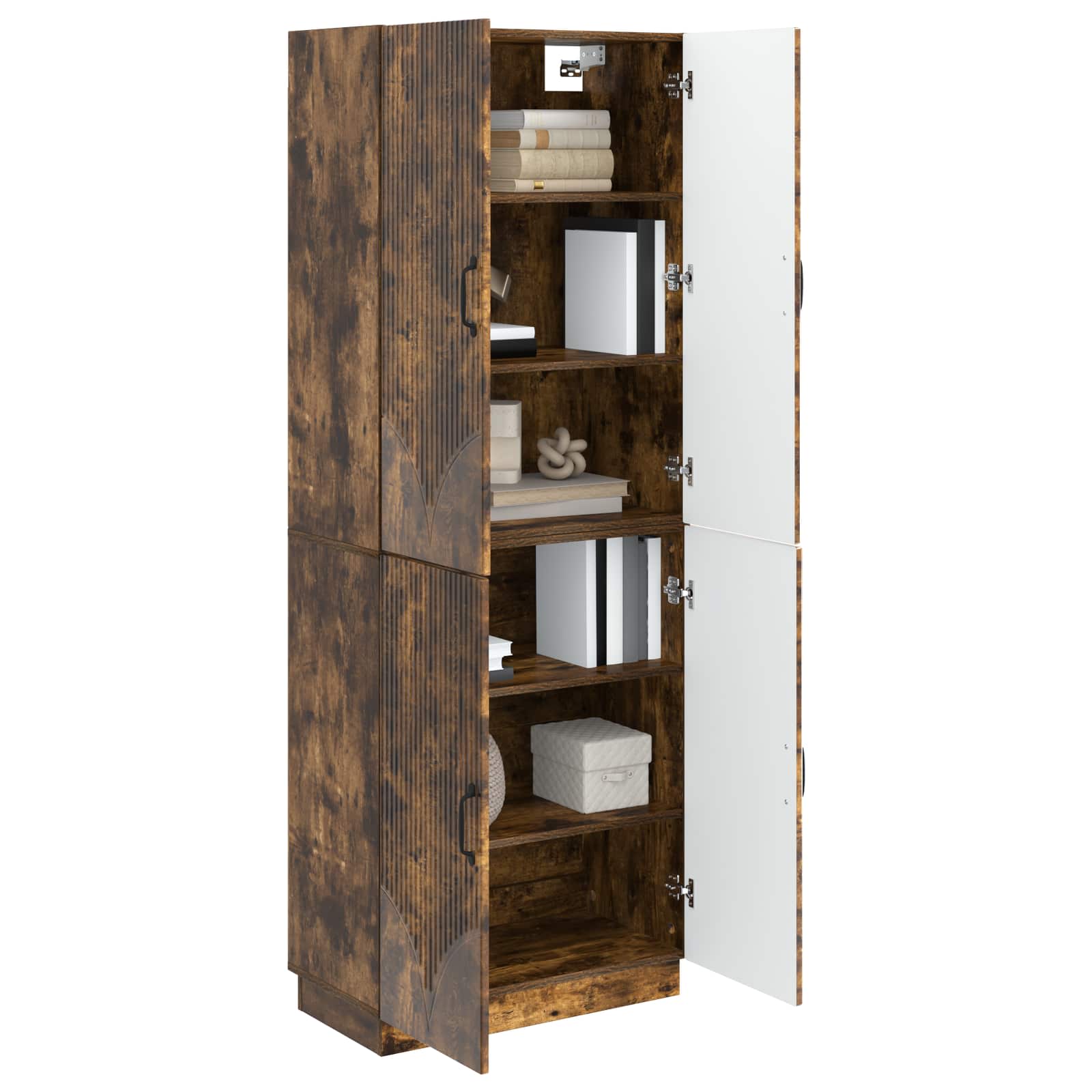 Set ormara 2 pcs Dimljeni hrast Konstruirano drvo