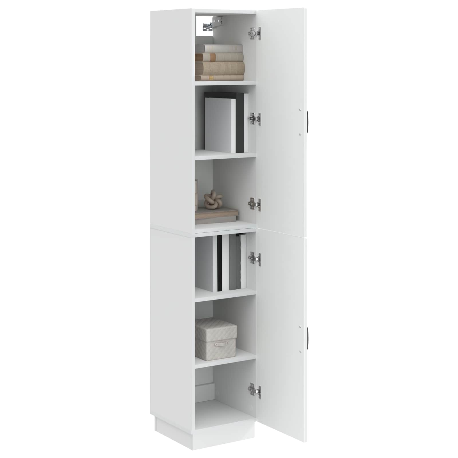 Set ormara 2 pcs Bijela visokog sjaja Konstruirano drvo