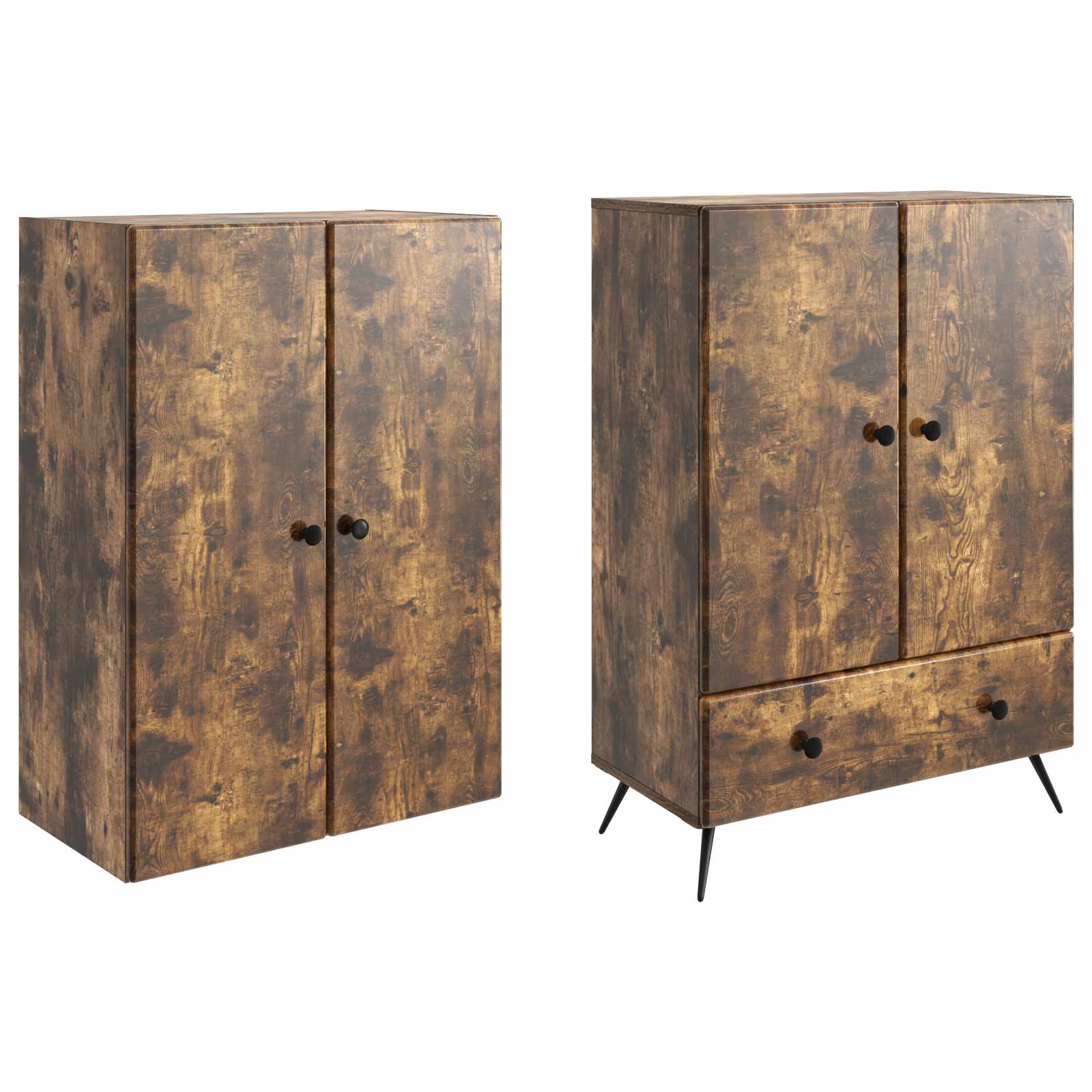 Set ormara 2 pcs Dimljeni hrast Konstruirano drvo