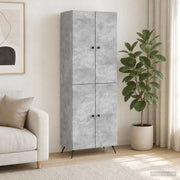 Set ormara 2 kom. Betonska siva Konstruirano drvo 69 x 34,5 x 90 cm