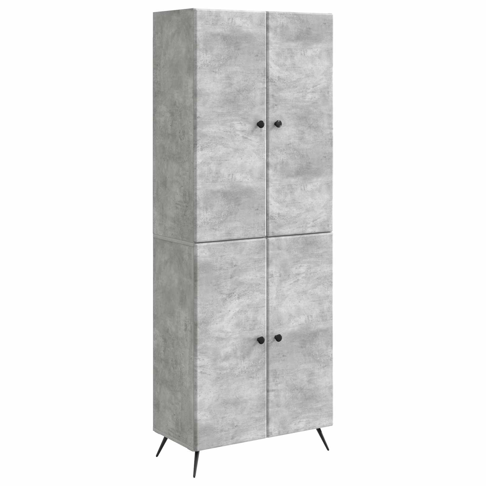 Set ormara 2 pcs Betonska siva Konstruirano drvo