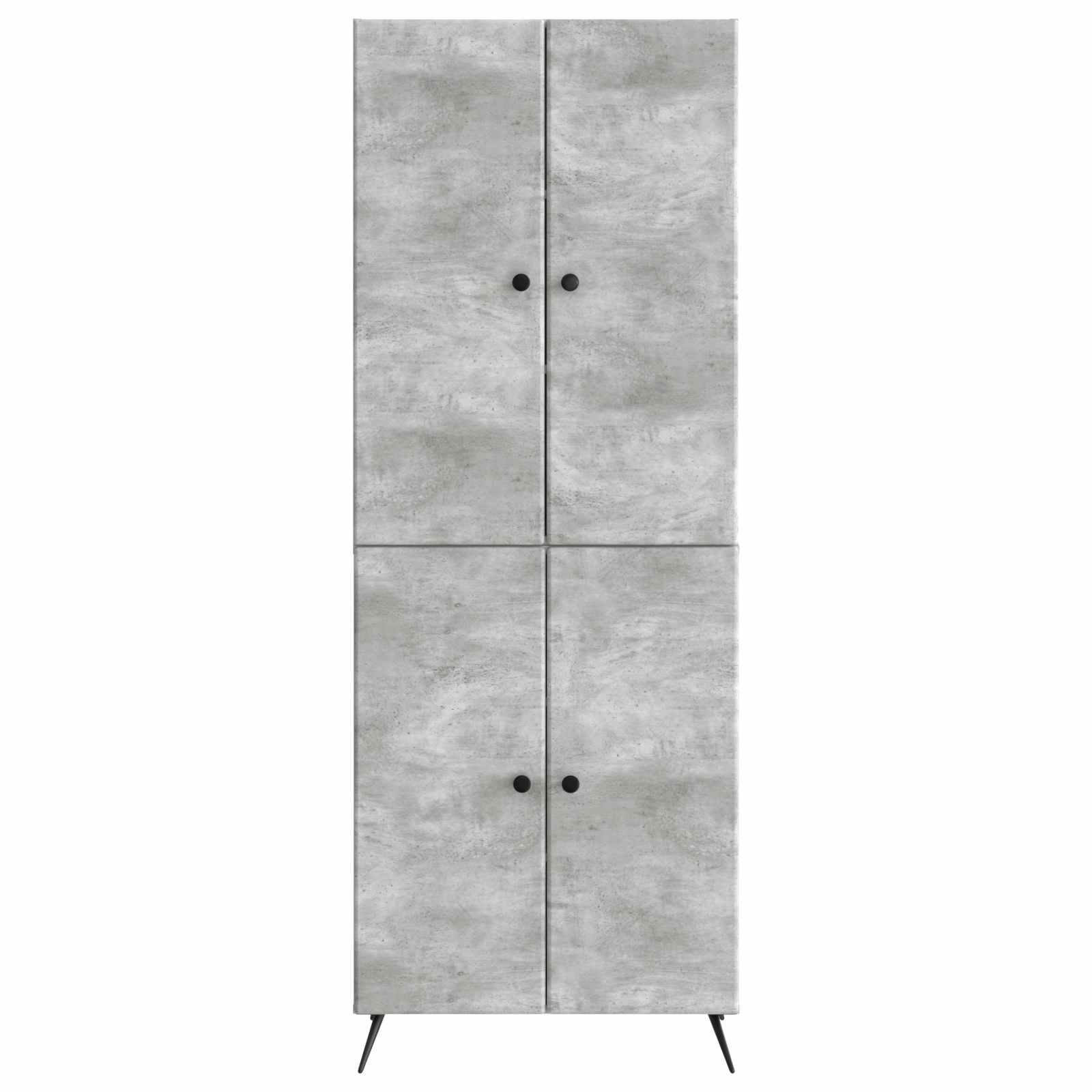 Set ormara 2 pcs Betonska siva Konstruirano drvo