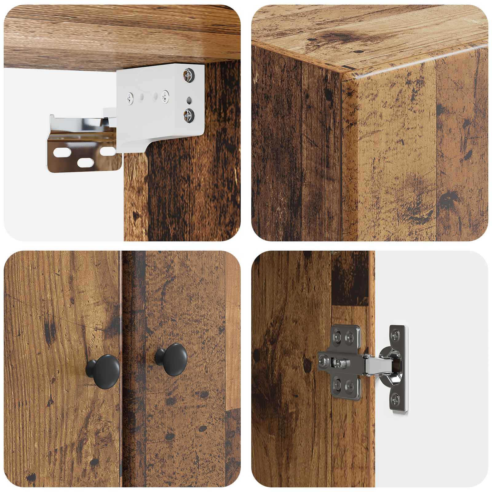 Set ormara 2 pcs Staro drvo Konstruirano drvo
