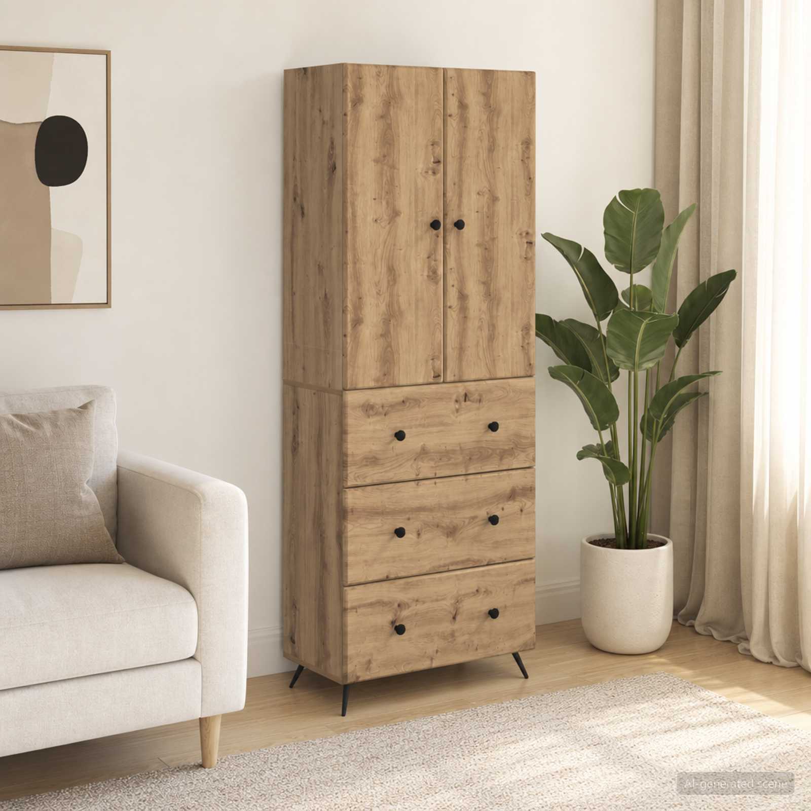 Set ormara 2 kom. 66 x 34,5 x 90 cm Konstruirano drvo