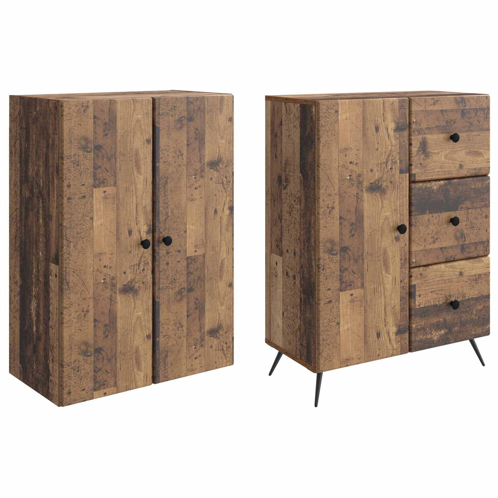 Set ormara 2 pcs Staro drvo Konstruirano drvo