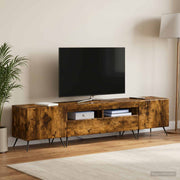 LED TV kabinet BREDA 3 kom. Dimljeni hrast Konstruirano drvo
