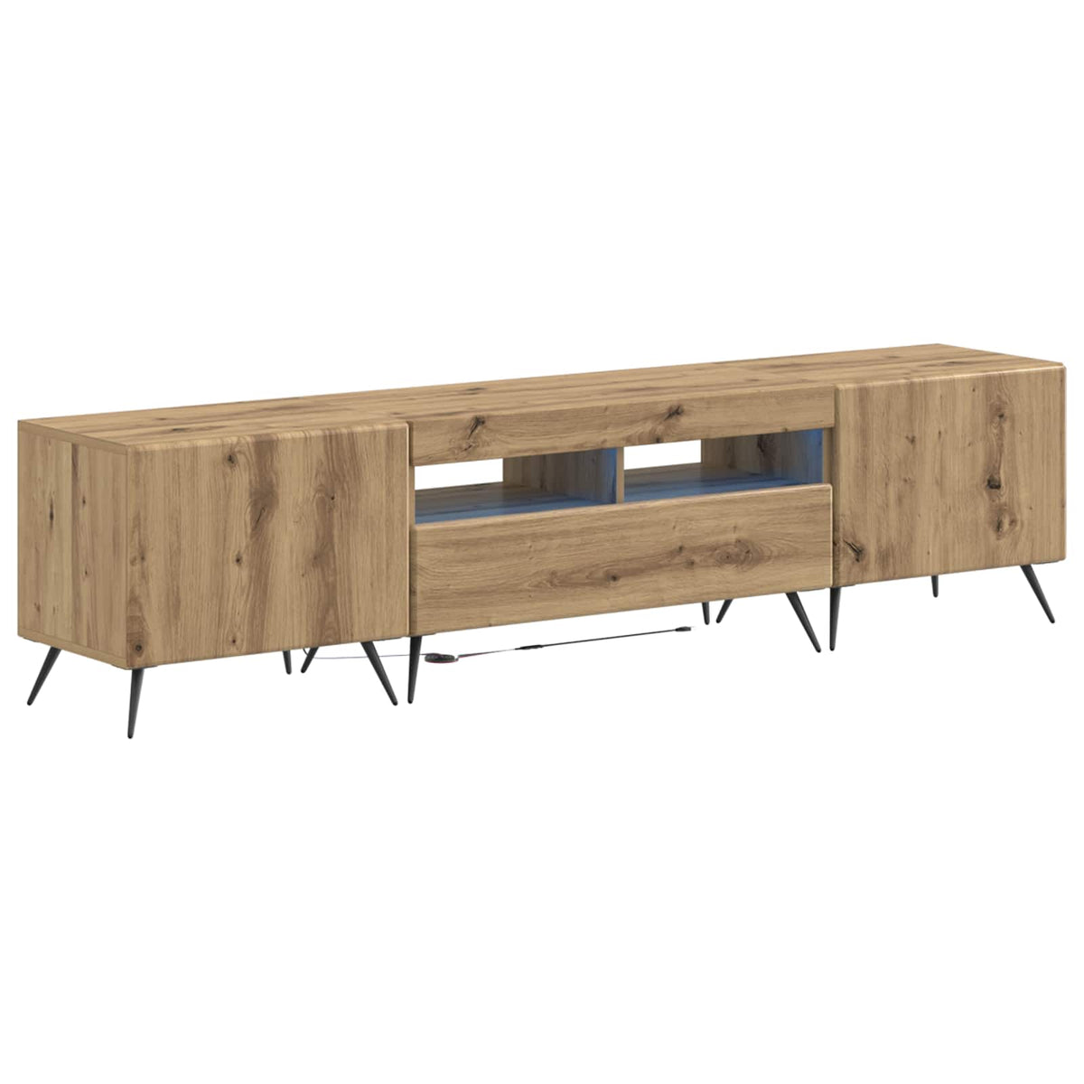 LED TV kabinet BREDA 3 kom. Hrast artisan Konstruirano drvo