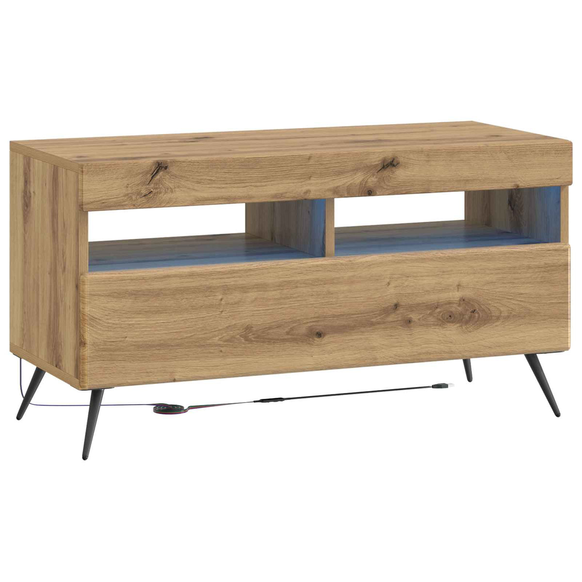 LED TV kabinet BREDA 3 kom. Hrast artisan Konstruirano drvo