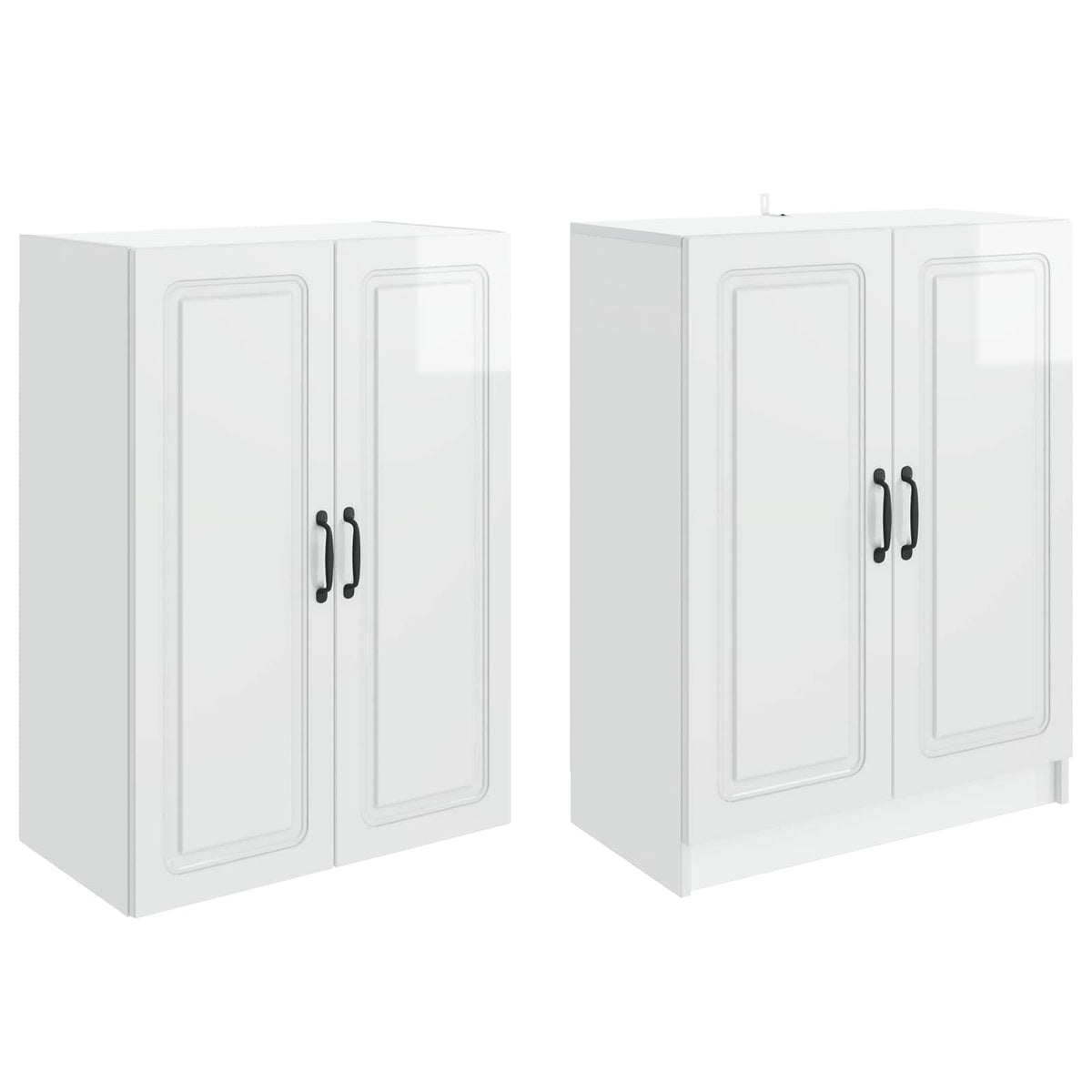 Set ormara 2 kom. Bijela visokog sjaja Konstruirano drvo 66 x 34,5 x 87 cm