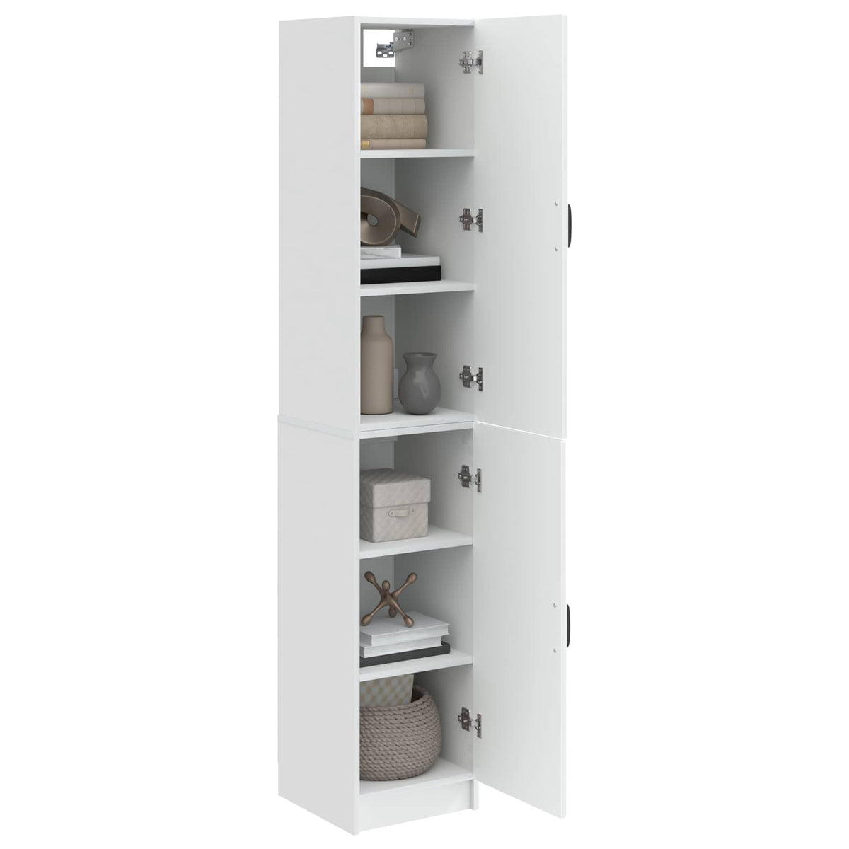 Set ormara 2 kom. Bijela visokog sjaja Konstruirano drvo 33 x 34,5 x 87 cm