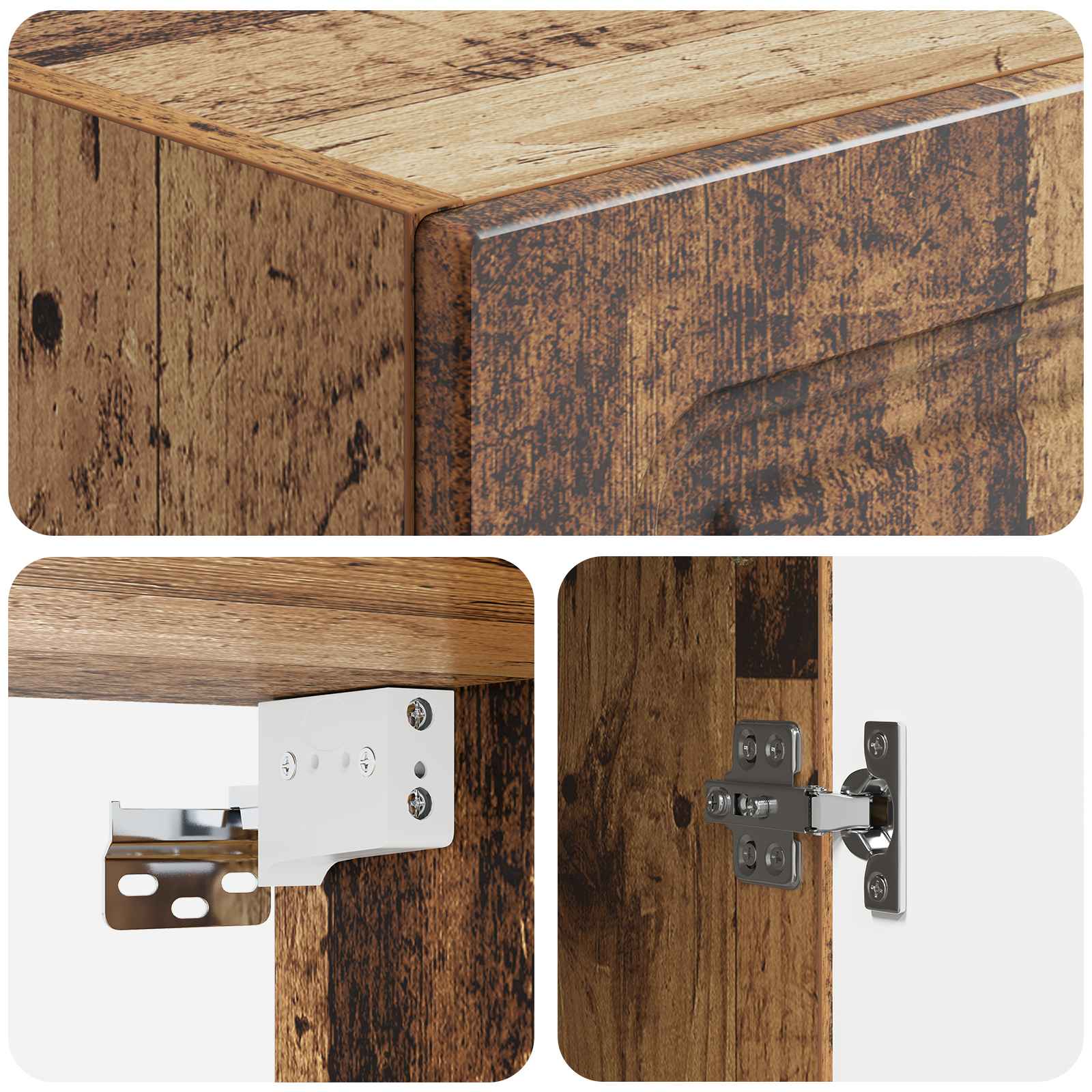 Set ormara 2 pcs Staro drvo Konstruirano drvo