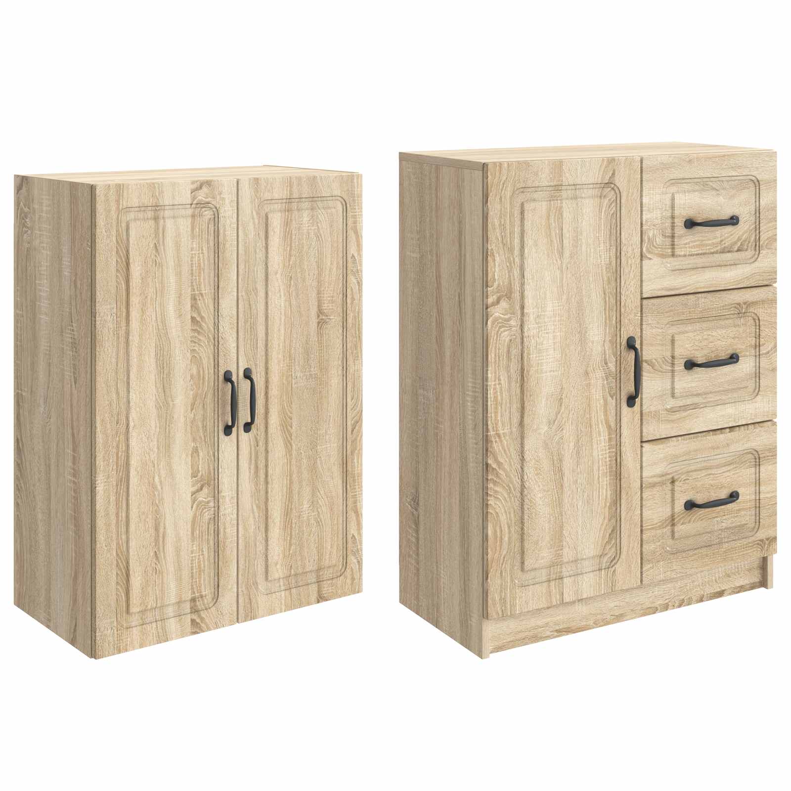 Set ormara 2 pcs Hrast sonoma Konstruirano drvo