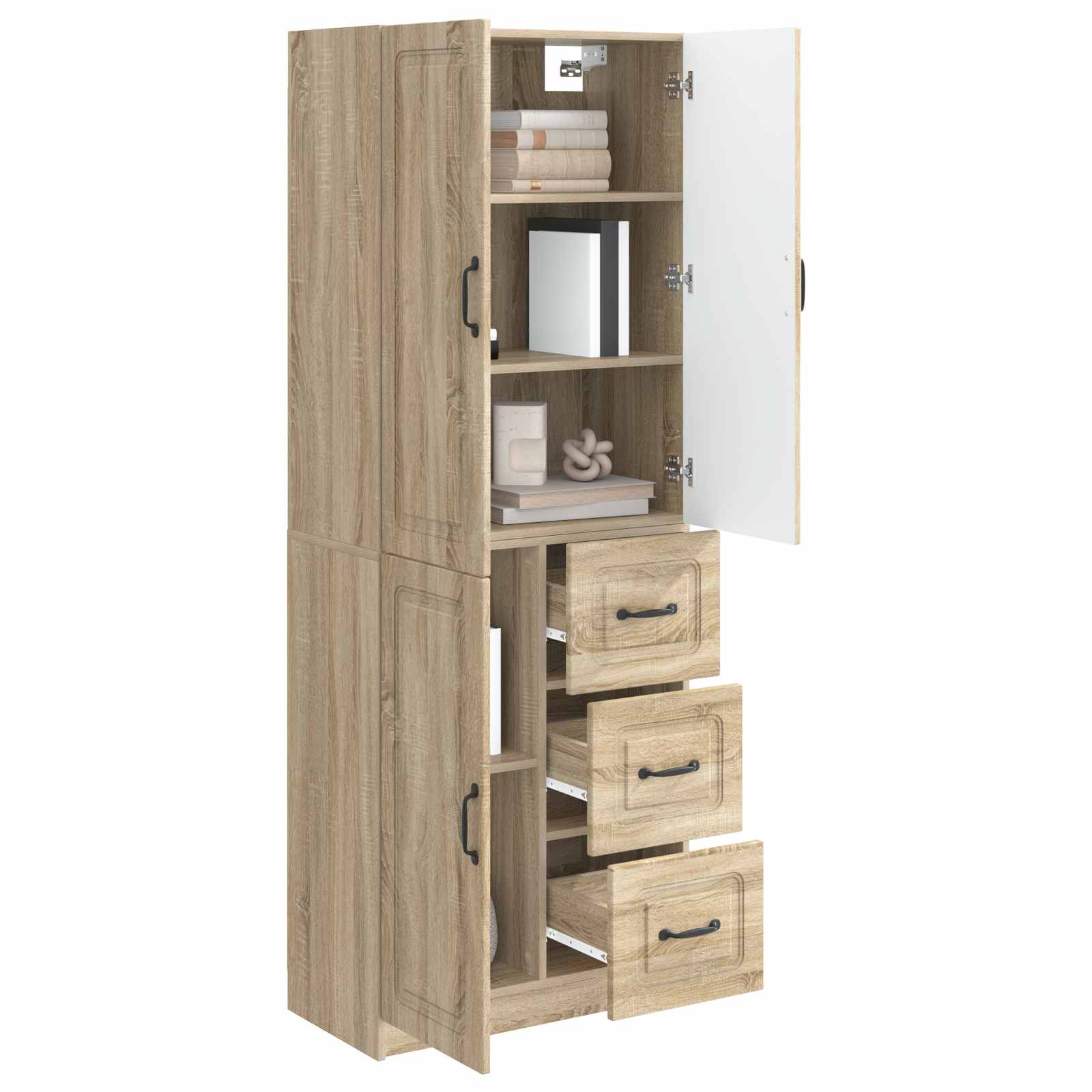 Set ormara 2 pcs Hrast sonoma Konstruirano drvo