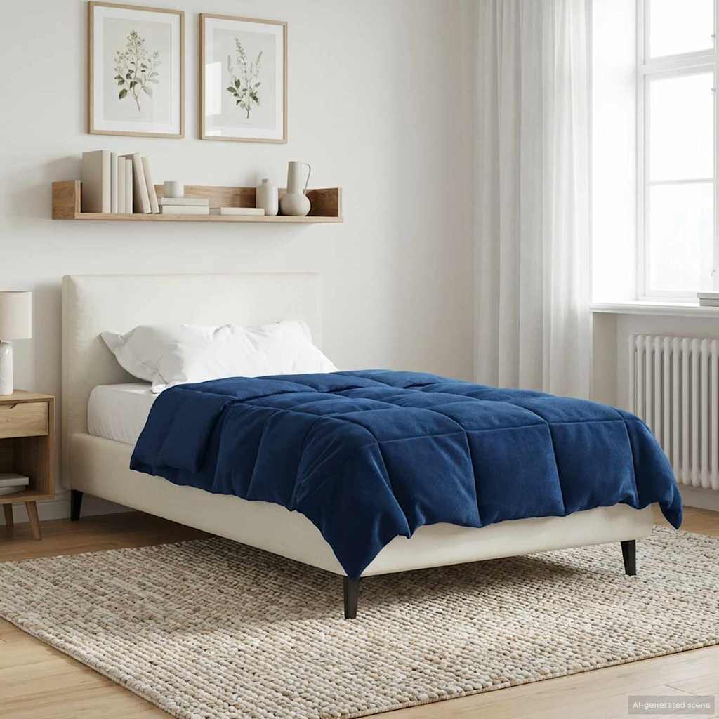 Ljetni pokrivač Šonerisan Tamno plava 140 x 200 cm Mikrovlakna