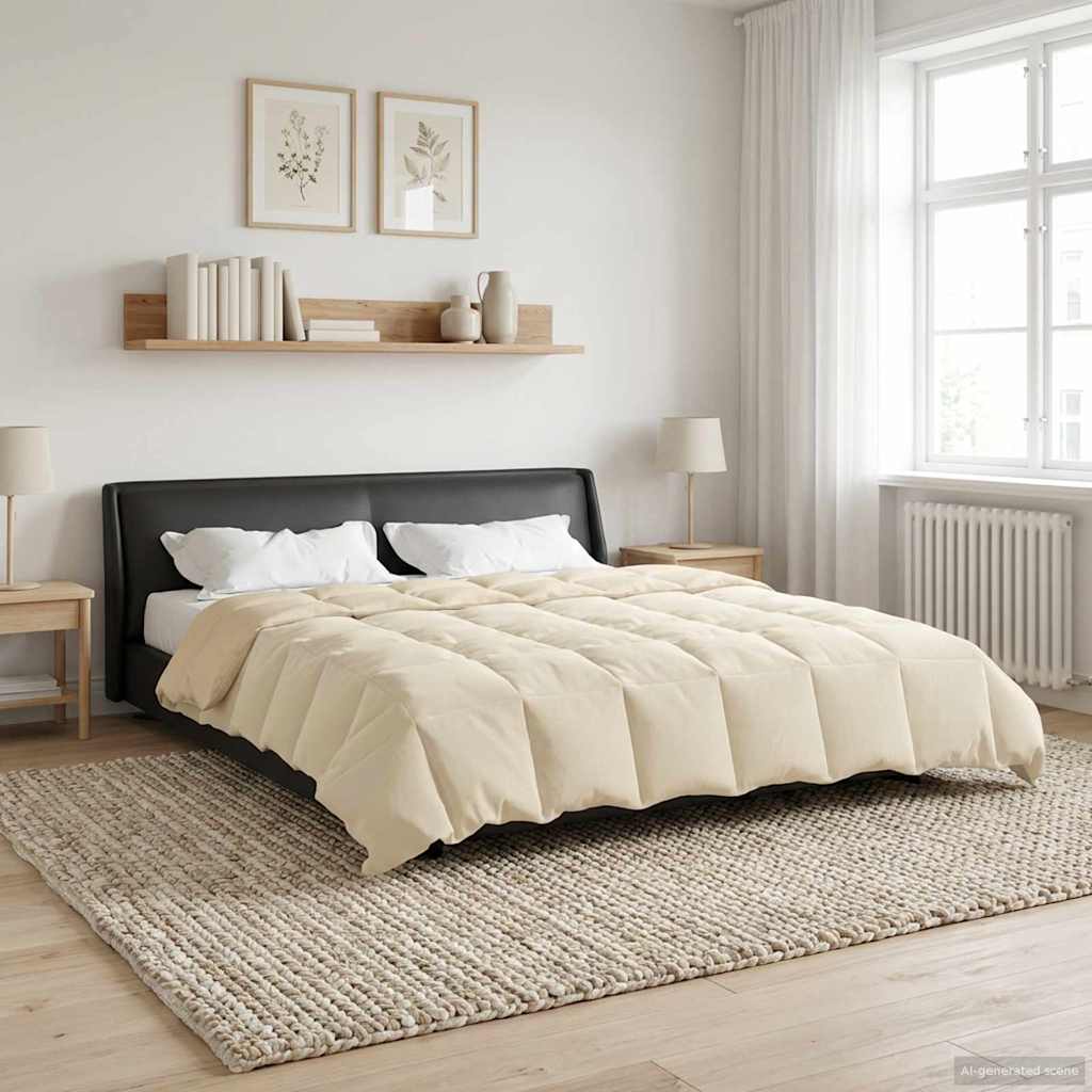 Ljetni pokrivač Šonerisan Krema 240 x 260 cm Mikrovlakna