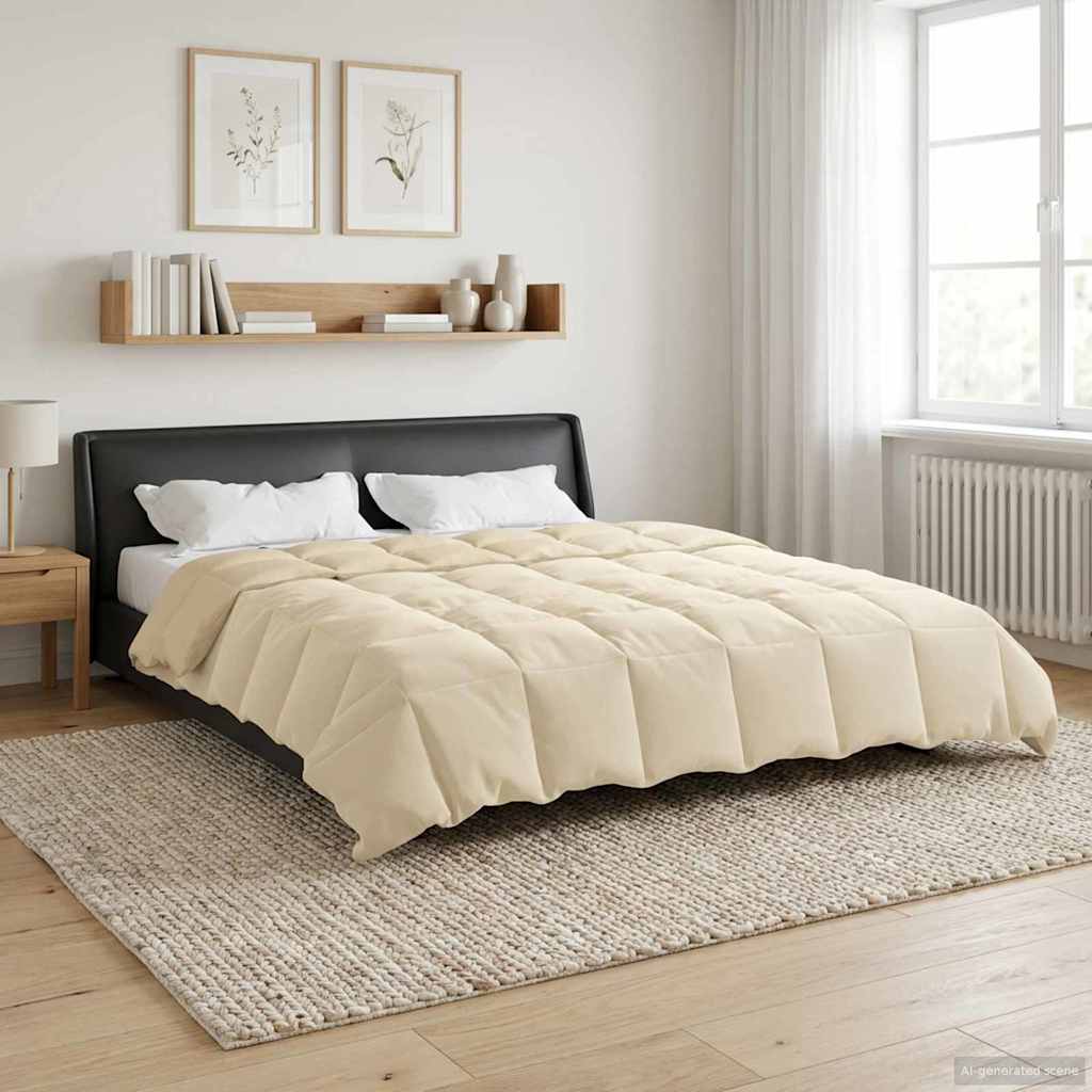 Puni pokrivač za cijelu godinu Krema 200 x 200 cm Mikrovlakna