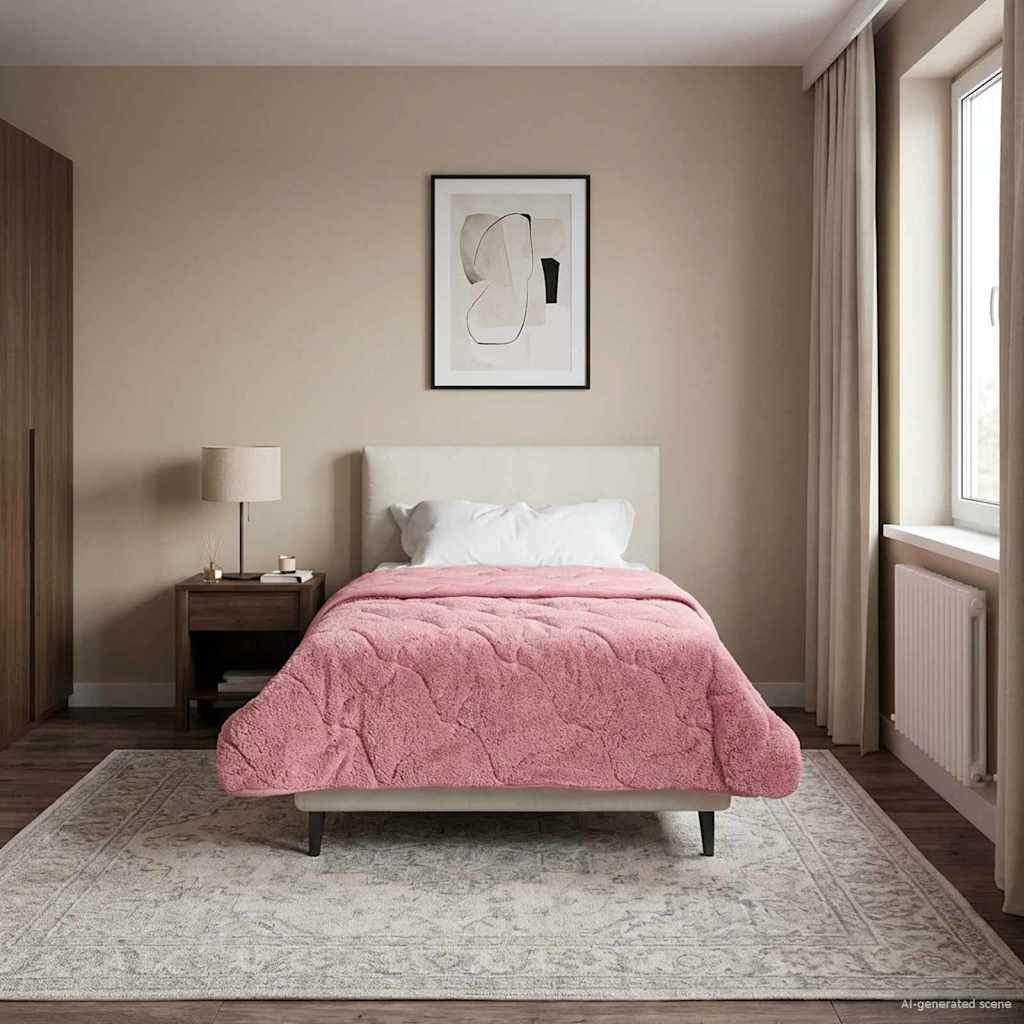 Ljetni pokrivač Ružičasta 140 x 220 cm Mikrofibra i teddy flis
